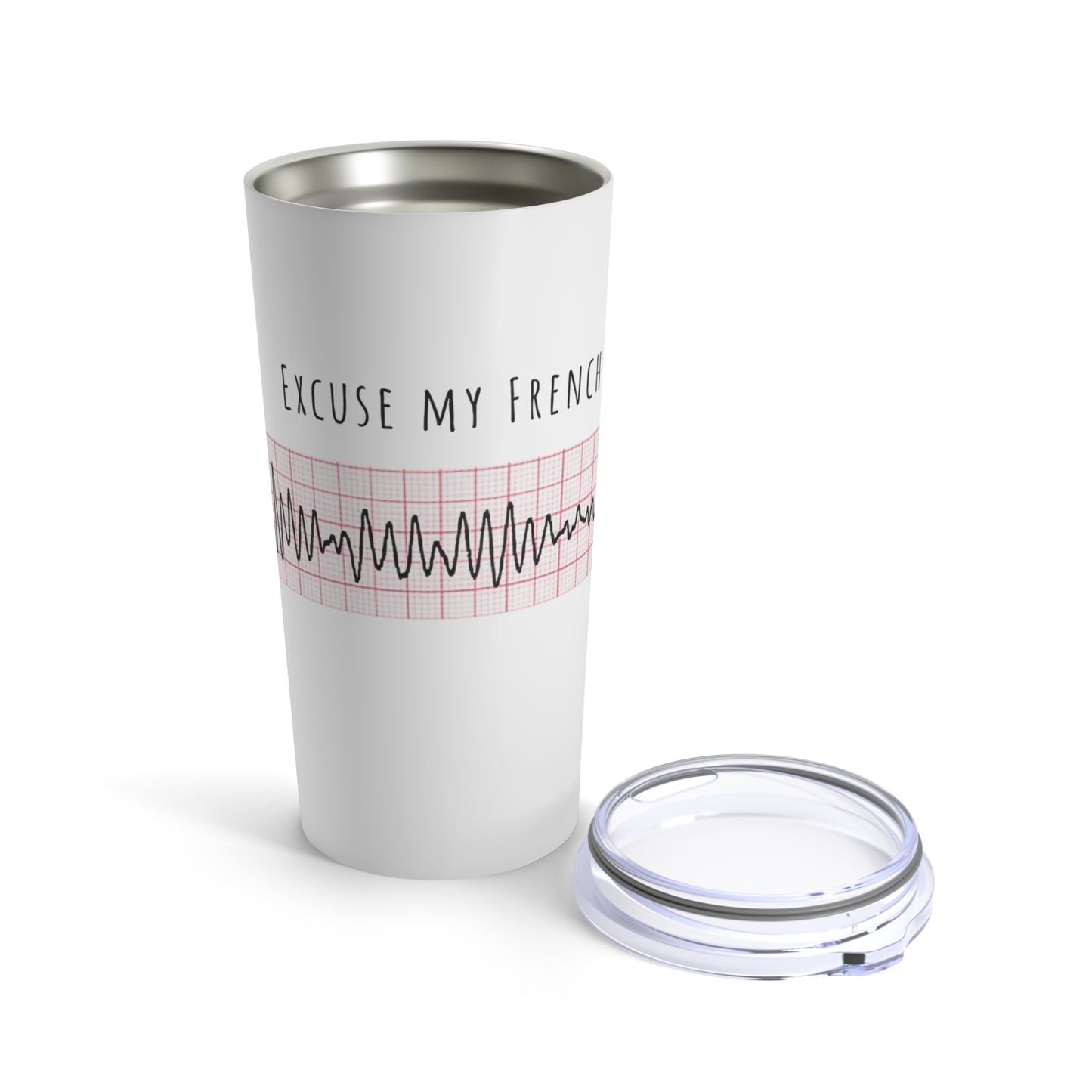 Cardiology tumbler, Gift for cardiologist, funny TdP EKG strip coffee mug, Telemetry nurse tumbler gift idea