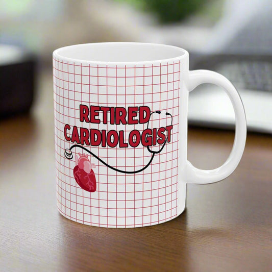 Retired Cardiologist Mug, Personalized Doctor Retirement Gift, Cardiology Appreciation Gift, Retiring Physician Coffee Cup, Heart Doctor Retirement Mug