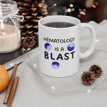 Hematology mug, blast cells, heme onc, doctor mug, blood study, lab tech, hematologist gift, medical humor