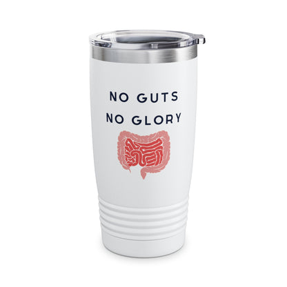 Motivational Ringneck Tumbler - No Guts No Glory, Travel Mug, Gift for Doctors, Surgeon Coffee Tumbler