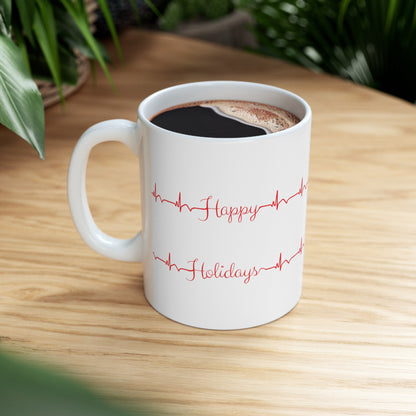 cardiology holiday mug, Christmas medica holiday mug, Cardiologist, Nurse xmas mug, Cardiac cath lab, Heart doctor, medical humor