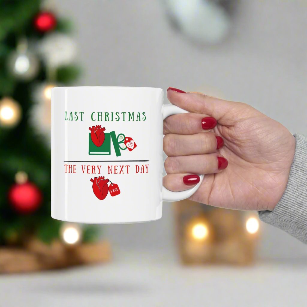 Cardiology holiday mug, EKG mug, Christmas medical mug, holiday mug, Cardiologist, Nurse xmas mug, Cardiac cath lab, Heart doctor, medical humor