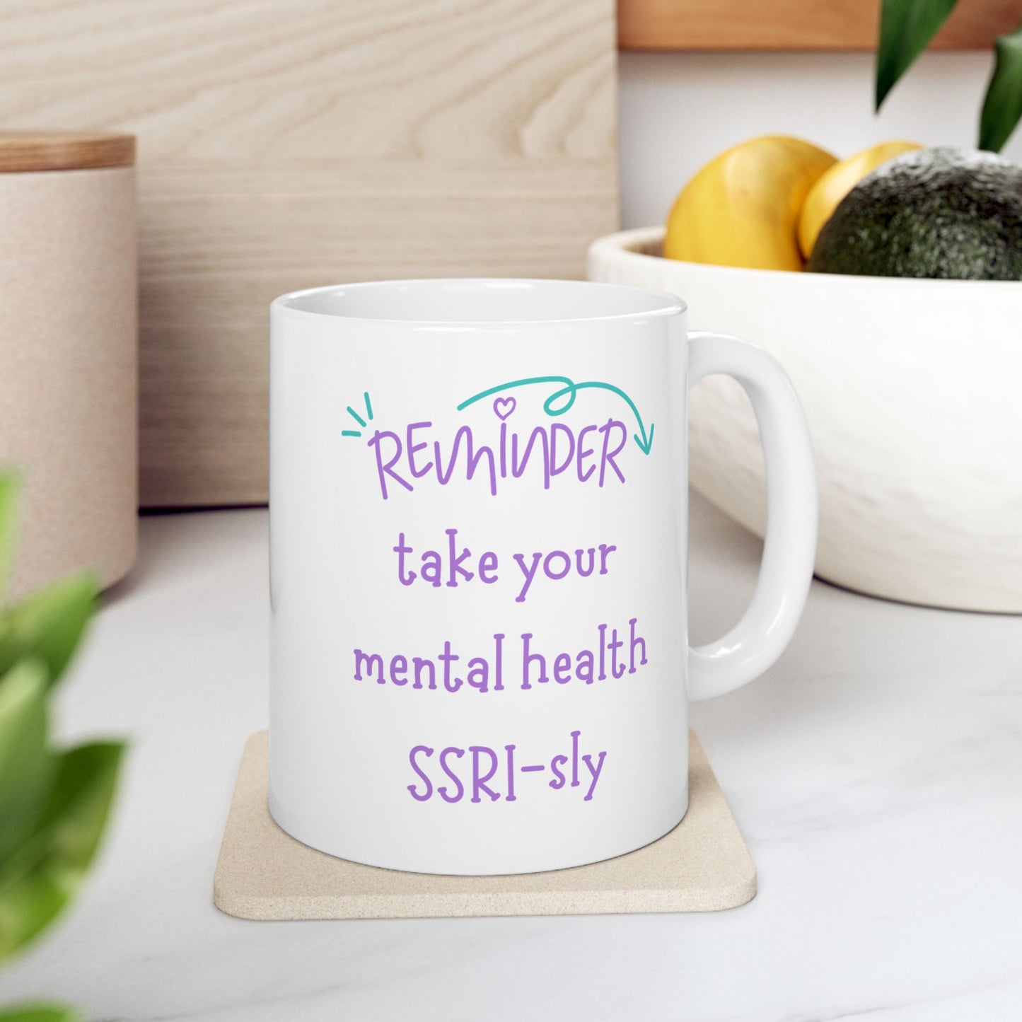 Mental health reminder mug, mug for psych nurse, therapist mug, psychology graduation gift, psych nurse, doctor mug, medical student, psychiatrist