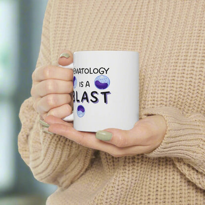 Hematology mug, blast cells, heme onc, doctor mug, blood study, lab tech, hematologist gift, medical humor