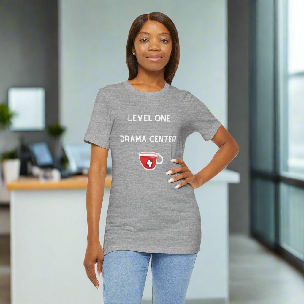 Level One Drama Center T Shirt, ER nurse, ER doctor, trauma surgeon, funny doctor gift, funny nurse gift, Trauma NP, Emergency Department