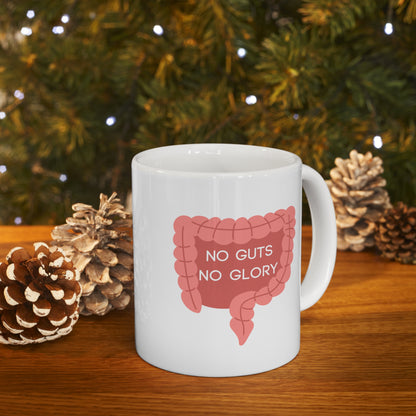 No guts no glory mug, Colorectal mug, Colon surgery, GI doctor, colorectal humor, medical humor, doctor gift, endoscopy, colonoscopy, MD gift