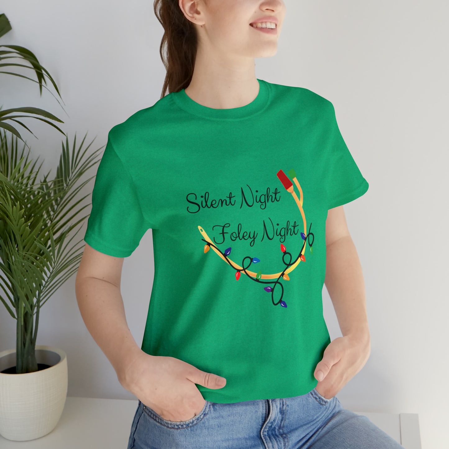 Funny urology christmas tee, Nurse Xmas holiday gift, Cute team shirts, medical humor, coworker appreciation, silent night foley night