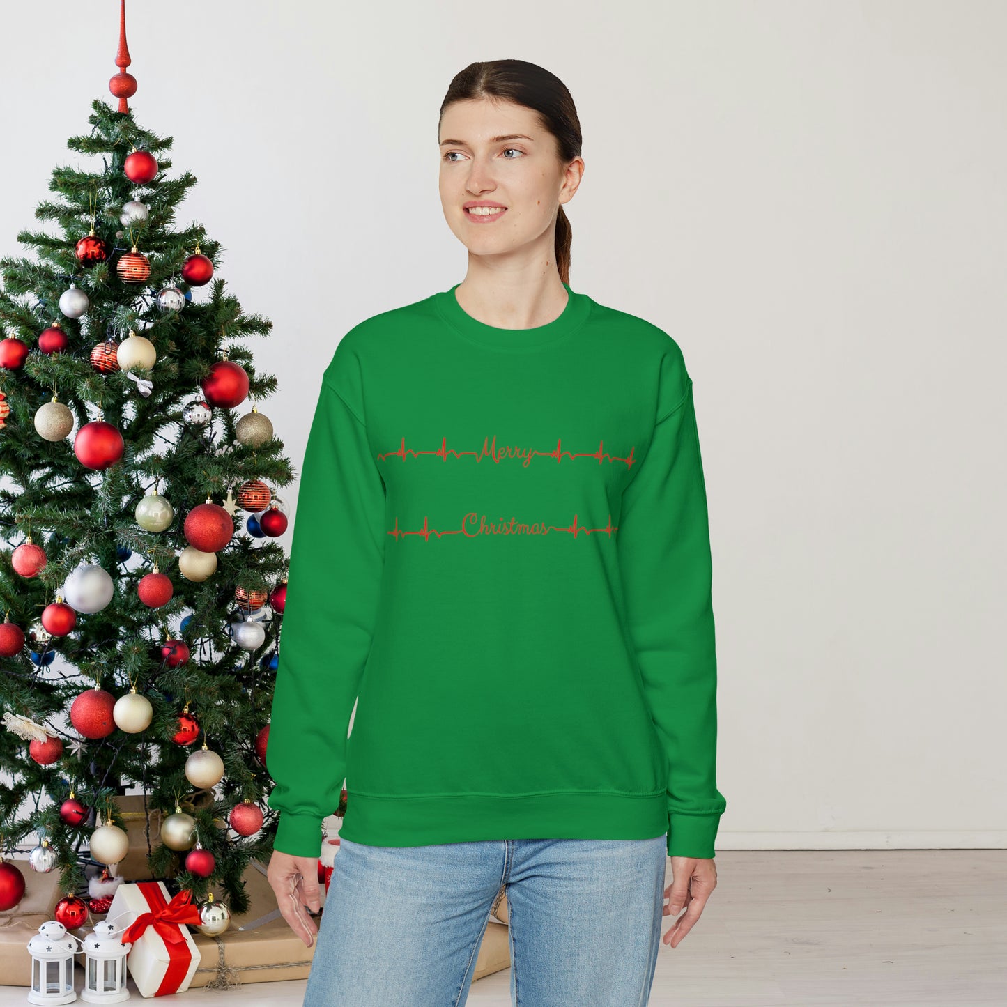 Minimalist Medical holiday sweater, EKG, cardiology Christmas, doctor xmas sweater, cardiac nurse holiday, holiday party, cardiologist holiday gift