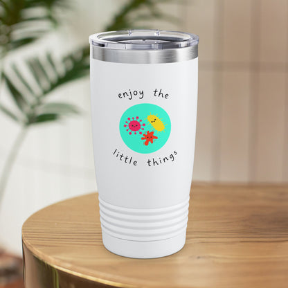 Microbiology Tumbler, Gift idea for new grad biologist, science themed gift, virology tumbler for doctors and nurses, cute bacteria mug