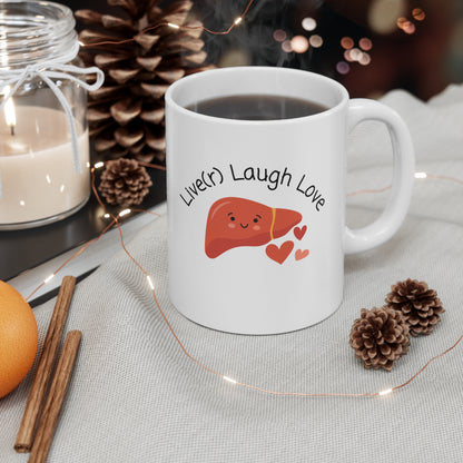 Liver mug, Doctor mug, medical puns, Live(r) Laugh Love, Transplant surgeon, Anatomy jokes, Doctor humor, Graduation gift, Hepatology, Hepatologist