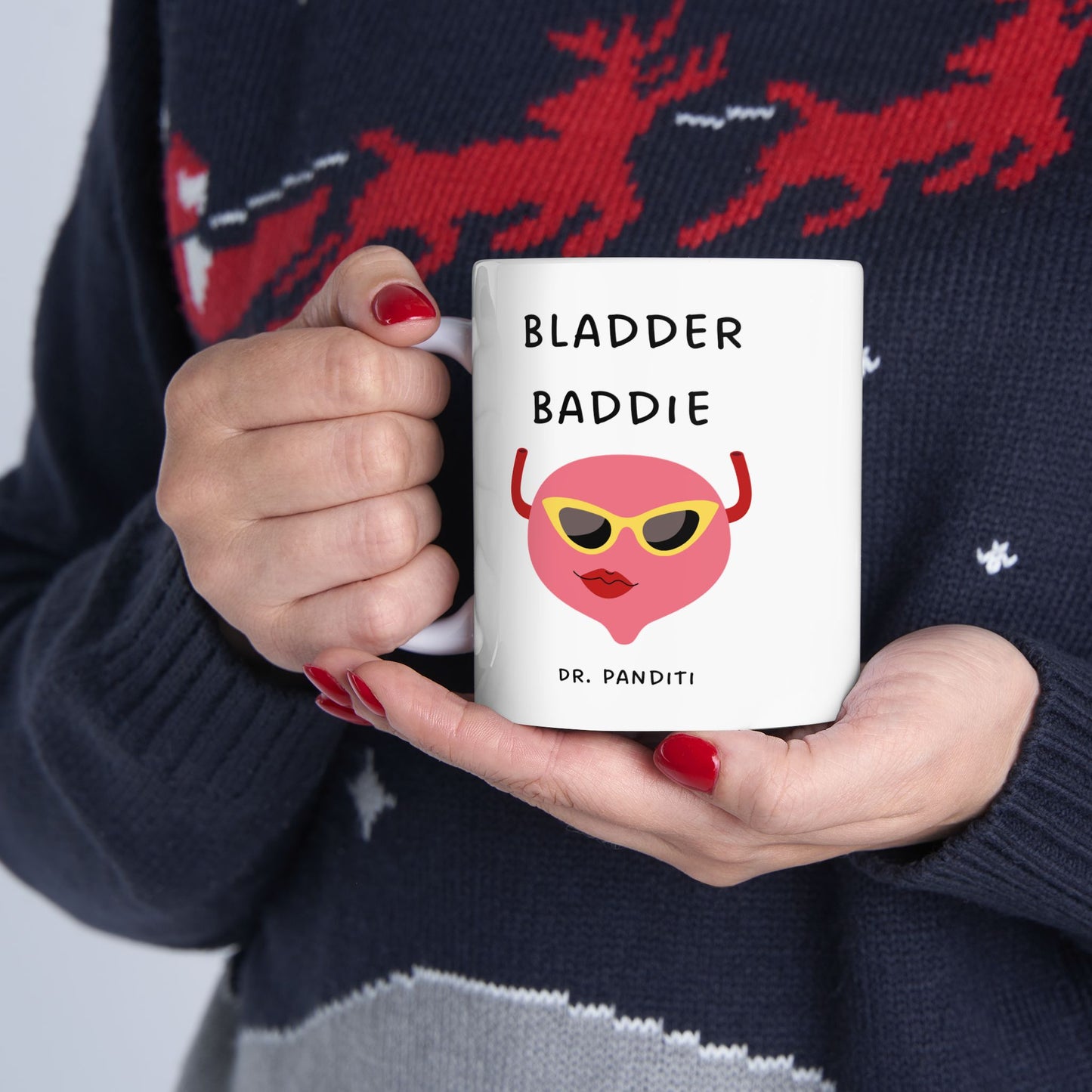 A Custom Urologist gift, mug, bladder baddie