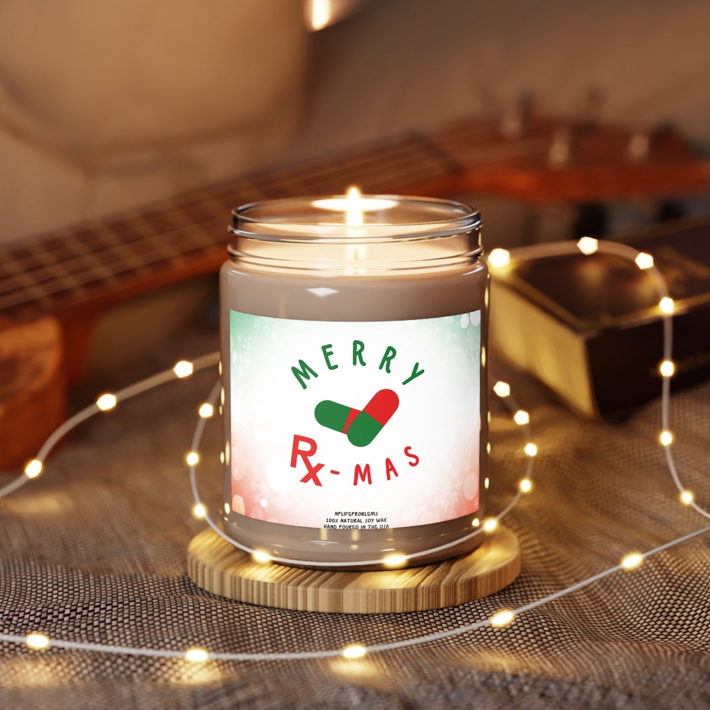 Merry Rx-mas candle, Pharmacy holiday gift, Pharmacology, Pharmacist, Pharmacy tech, medical holiday gift, Doctor Christmas gift, medical holiday puns