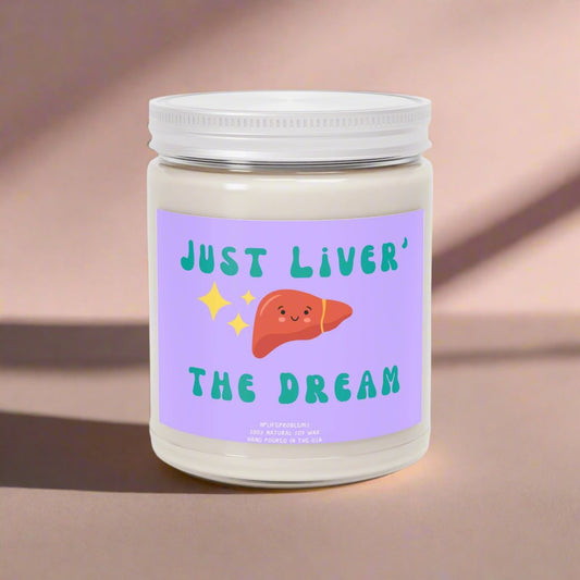 Liver Candle Gift – Unique Gift for Liver Doctor, Liver Surgeon, Transplant Patient, Graduation or Medical Gift Idea