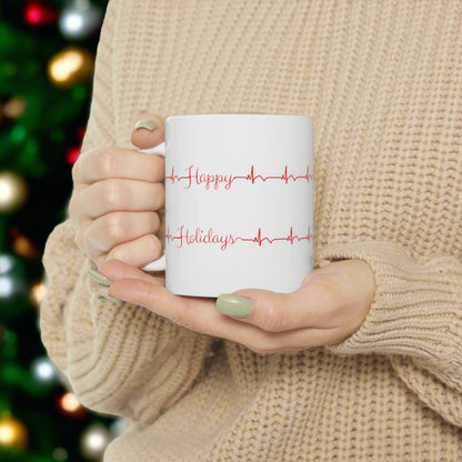 cardiology holiday mug, Christmas medica holiday mug, Cardiologist, Nurse xmas mug, Cardiac cath lab, Heart doctor, medical humor