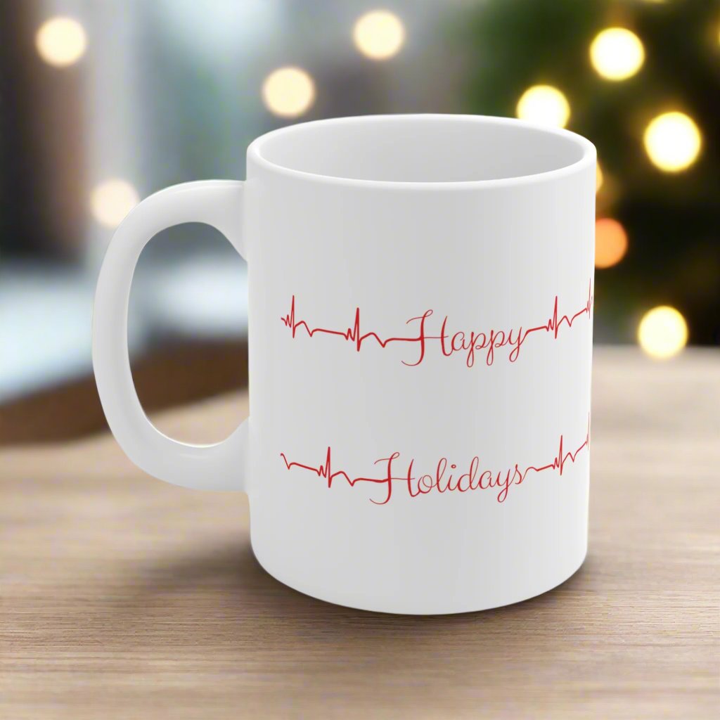 cardiology holiday mug, Christmas medica holiday mug, Cardiologist, Nurse xmas mug, Cardiac cath lab, Heart doctor, medical humor