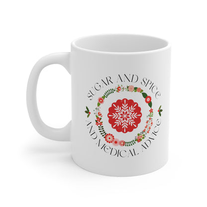 Doctor Xmas medical gift mug, resident holiday gift for surgeons women in medicine female physician Nurse practitioner Christmas gift