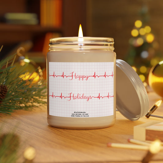 Nurse healthcare holiday candle, Nurse holiday gift, surgeon, EKG, Cardiology, Cardiologist, Cardiac surgery holiday gift, Nurse holiday puns