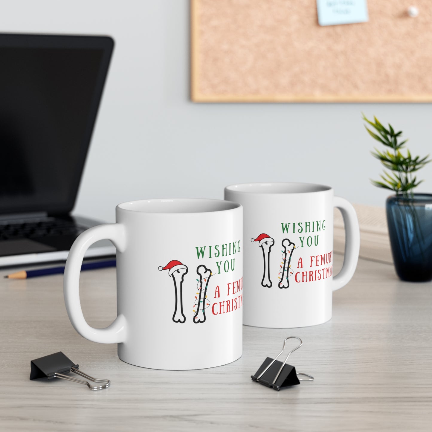 Orthopedics holiday mug, Trauma surgeon mug, Christmas medical mug, orthopedic surgeon holiday mug, Bone doctor, Nurse xmas mug, femur, medical humor