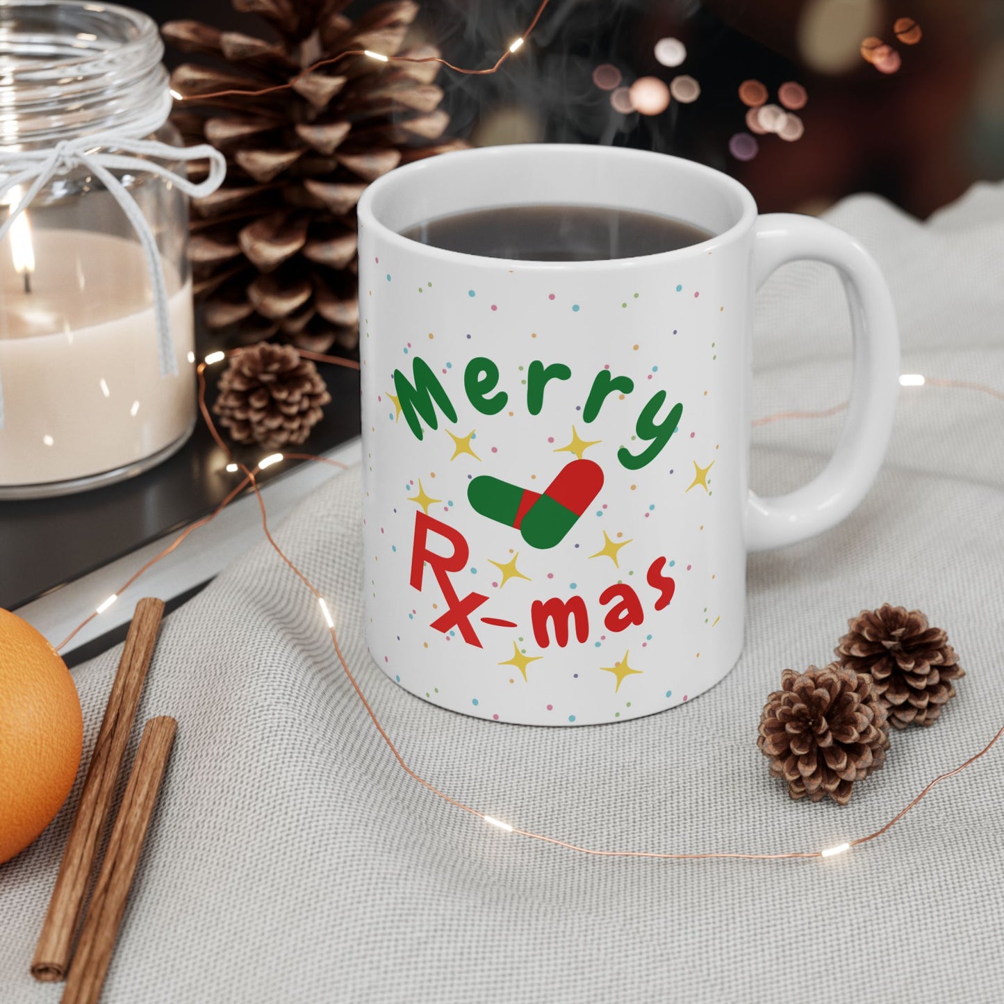 Pharmacy x mas mug, Merry Rx mas,  Colorectal holiday mug, Pharmacy student holiday mug, Pharm tech holiday mug, Christmas medical mug, holiday mug, Pharmacist, Nurse xmas mug, doctor mug, medical humor