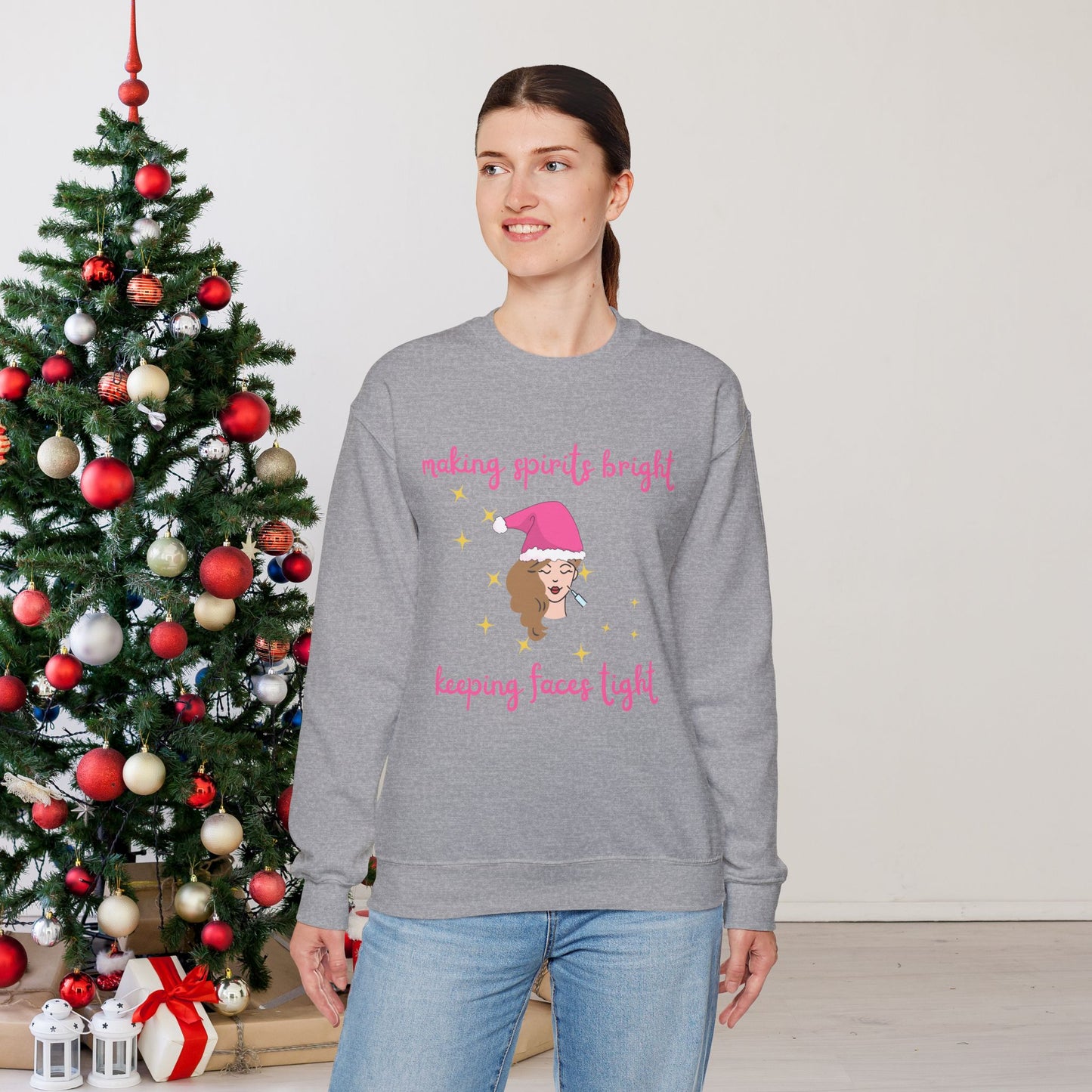 Medical Aesthetics Holiday Sweater - Botox & Med Spa Christmas Sweater, Esthetician Gift, Plastic Surgeon Ugly Xmas Sweater, Nurse & Doctor Holiday Party, Med Student Xmas Gift