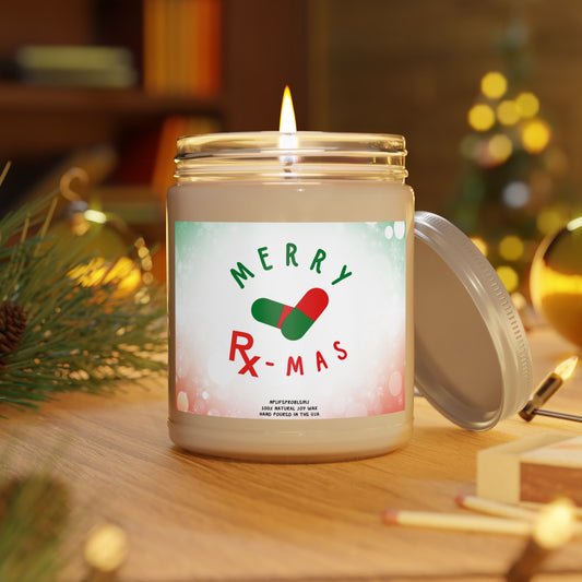 Merry Rx-mas candle, Pharmacy holiday gift, Pharmacology, Pharmacist, Pharmacy tech, medical holiday gift, Doctor Christmas gift, medical holiday puns