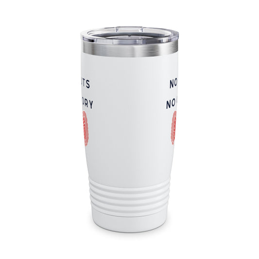 Motivational Ringneck Tumbler - No Guts No Glory, Travel Mug, Gift for Doctors, Surgeon Coffee Tumbler