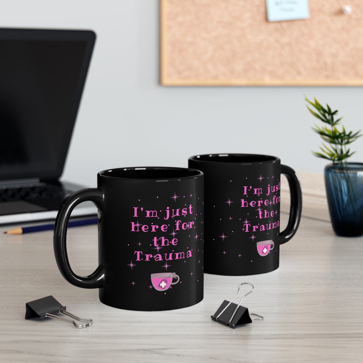 Pink Trauma ER Nurse mug, Emergency Department mug, trauma center, ER doctor, emergency medicine, ER nurse, ER NP, PA, funny mug