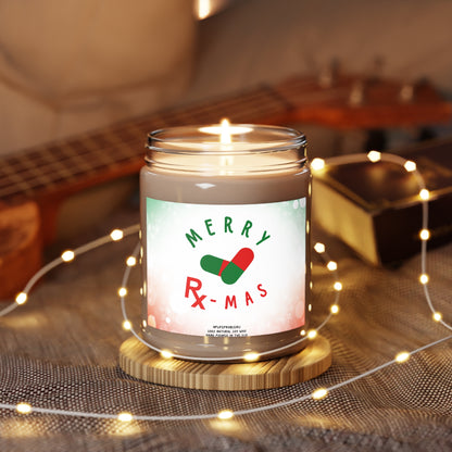 Merry Rx-mas candle, Pharmacy holiday gift, Pharmacology, Pharmacist, Pharmacy tech, medical holiday gift, Doctor Christmas gift, medical holiday puns