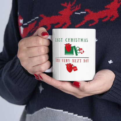 Cardiology holiday mug, EKG mug, Christmas medical mug, holiday mug, Cardiologist, Nurse xmas mug, Cardiac cath lab, Heart doctor, medical humor