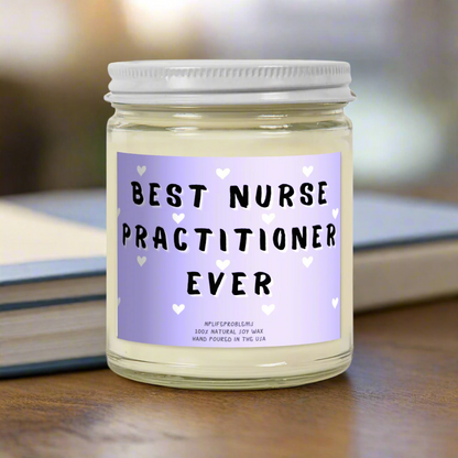 Nurse Practitioner gift candle, Nurse gift, NP gift, new grad nurse practitioner graduation gift.