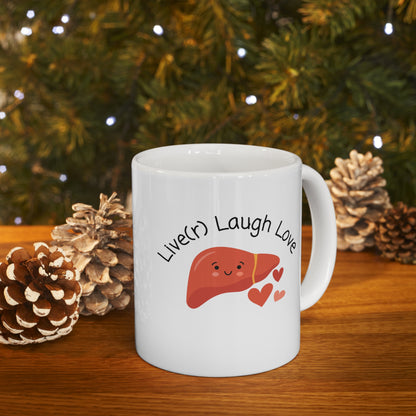 Liver mug, Doctor mug, medical puns, Live(r) Laugh Love, Transplant surgeon, Anatomy jokes, Doctor humor, Graduation gift, Hepatology, Hepatologist