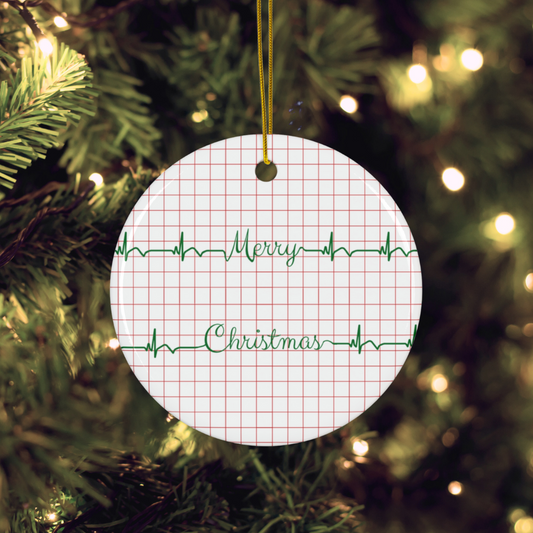 EKG Cardiology Christmas ornament, Nurse xmas gift, cardiologist doctor holiday gift, medical humor, heart surgery, Cardiac coworker gift, nurse Xmas ornament exchange