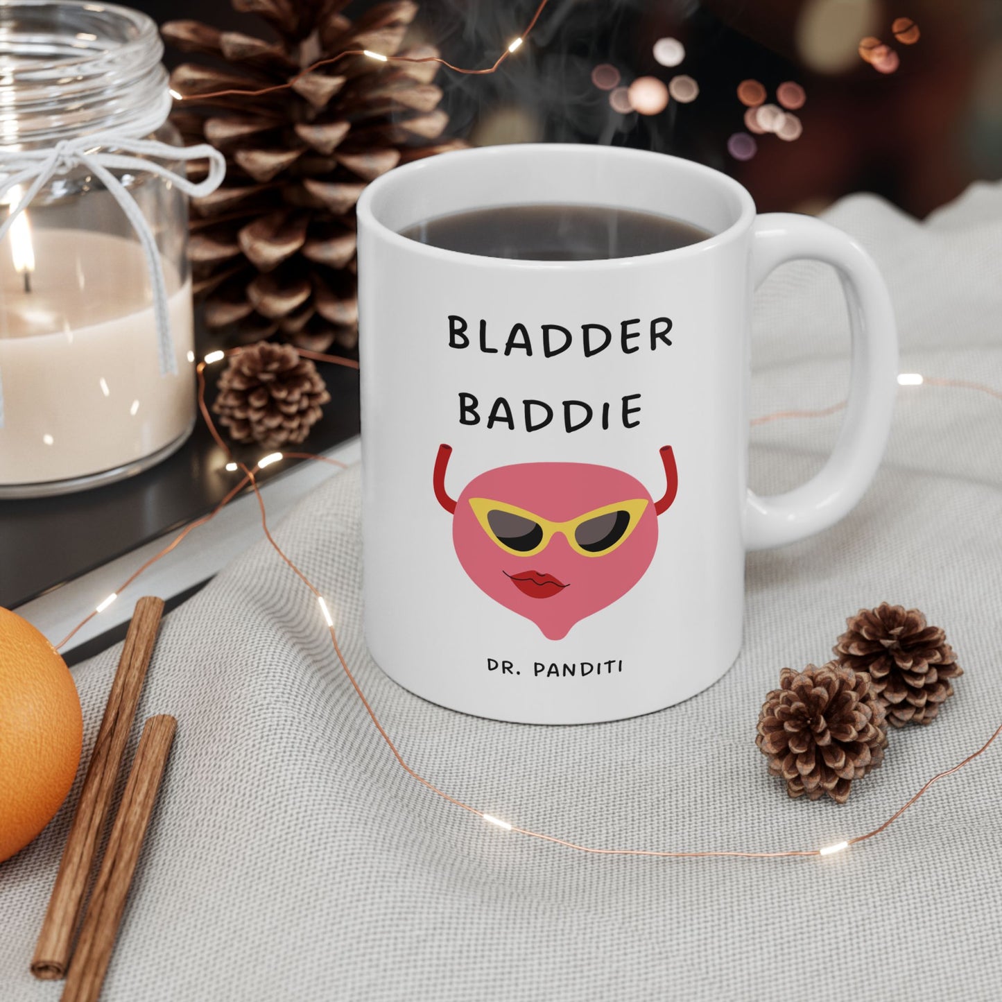 A Custom Urologist gift, mug, bladder baddie