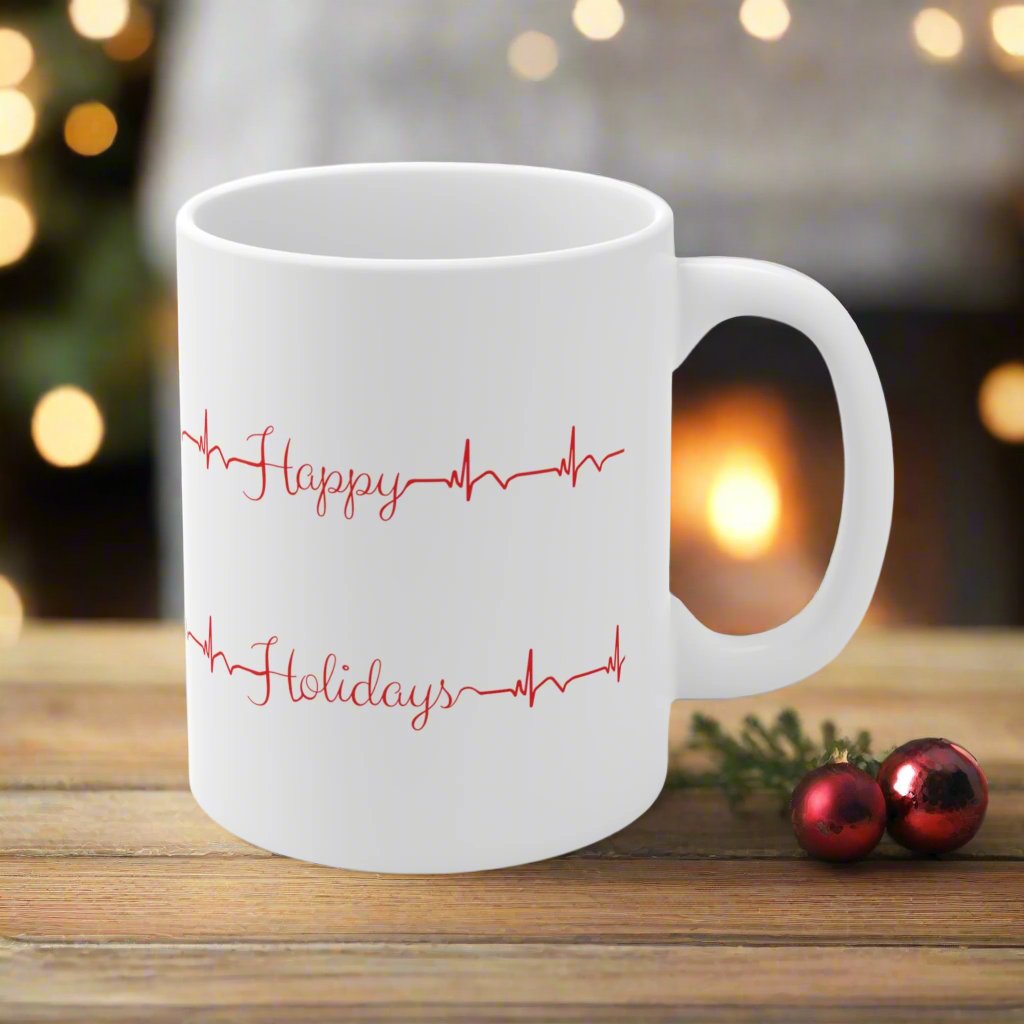 cardiology holiday mug, Christmas medica holiday mug, Cardiologist, Nurse xmas mug, Cardiac cath lab, Heart doctor, medical humor