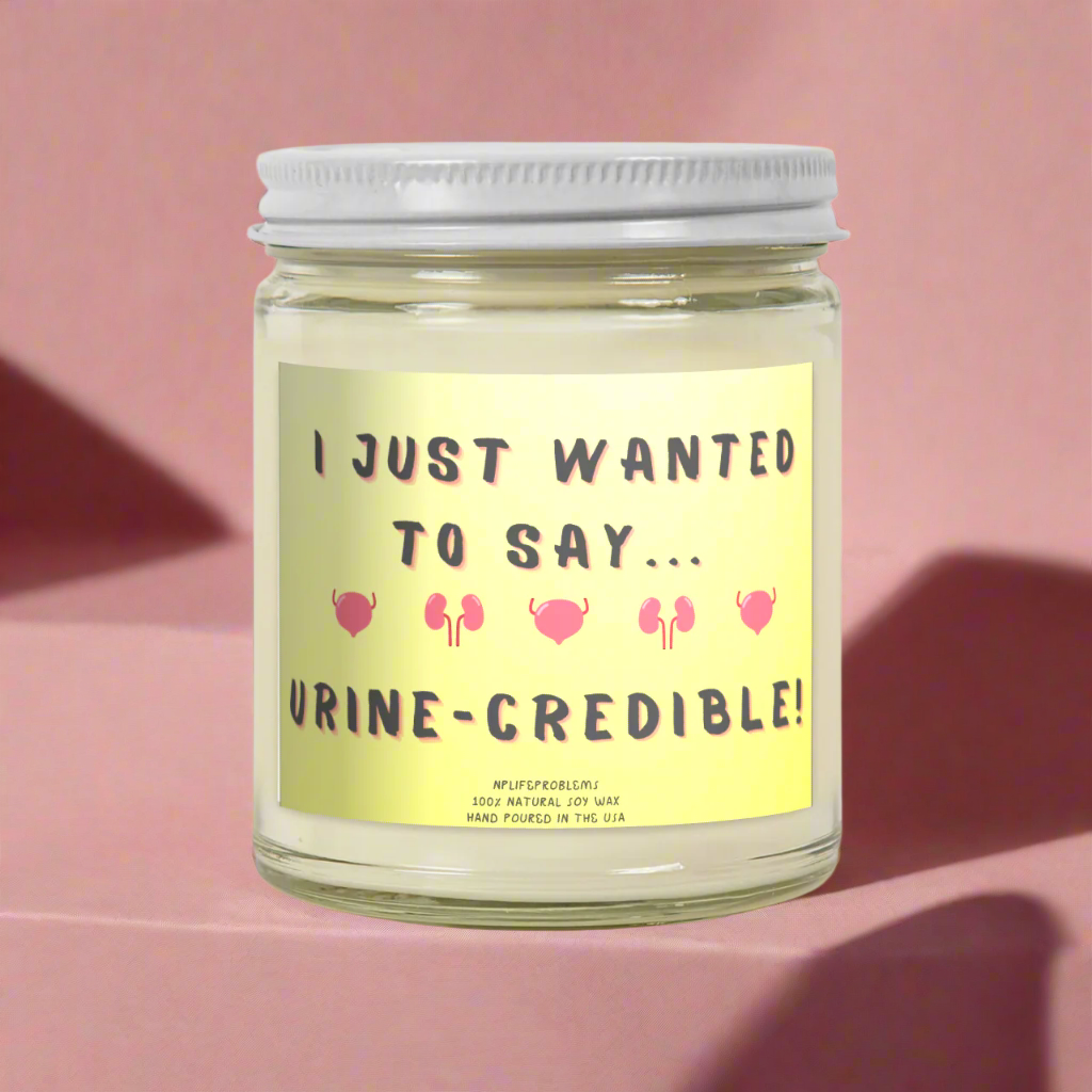 Urine-Credible candle, Urology gift, Bladder, Kidney, urologist, Nephrologist, Nephrology gift.