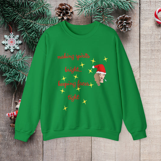 Botox, med spa, Esthetician holiday sweater, Making spirits bright, Med spa holiday sweater, Plastic surgery, Christmas, Plastic surgeon xmas sweater