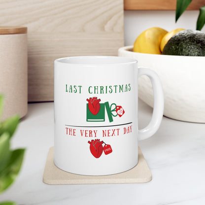 Cardiology holiday mug, EKG mug, Christmas medical mug, holiday mug, Cardiologist, Nurse xmas mug, Cardiac cath lab, Heart doctor, medical humor