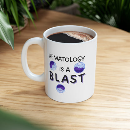 Hematology mug, blast cells, heme onc, doctor mug, blood study, lab tech, hematologist gift, medical humor