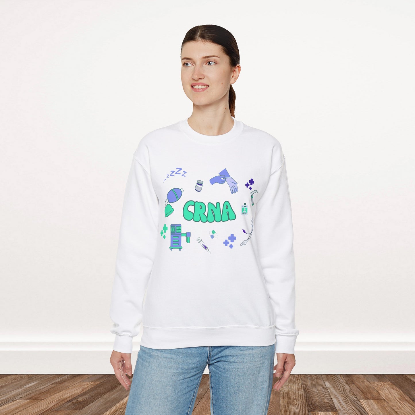 CRNA sweatshirt, cute nurse anesthesia gift idea, anesthesiology sweater, new grad nurse anesthetist student