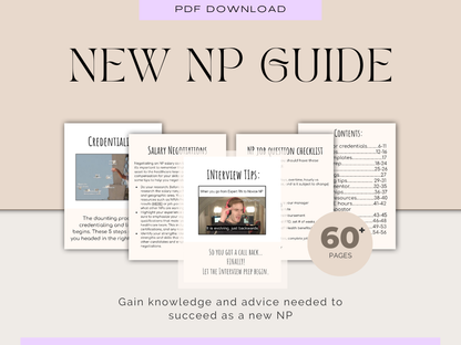 New NP Guide E-Book, Step by Step Guide for the Transition from RN to NP (FREE with any purchase)