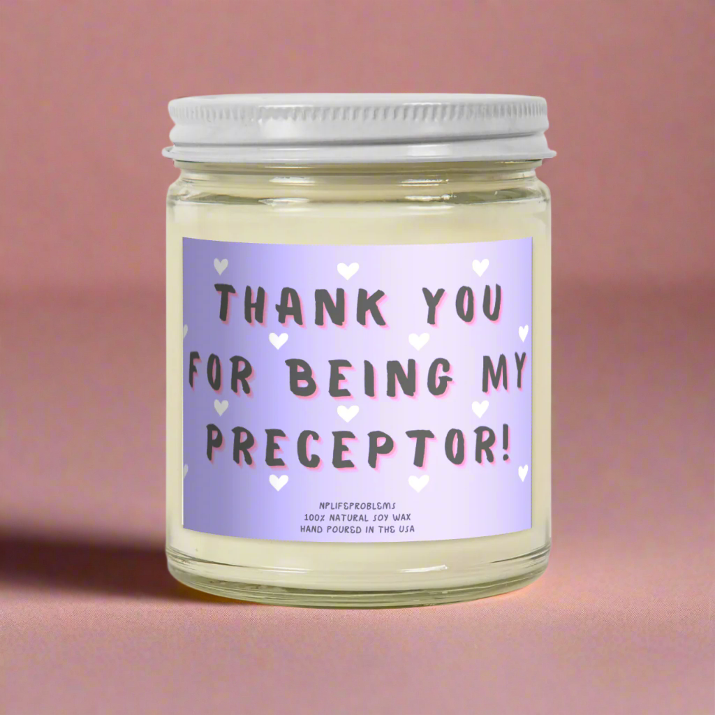 Nurse Preceptor Gift Candle, Thank You Gift for Nurse Practitioner Preceptor, Appreciation Candle for RN, FNP, New Grad NP, Teacher Gift, Nursing Mentor Candle