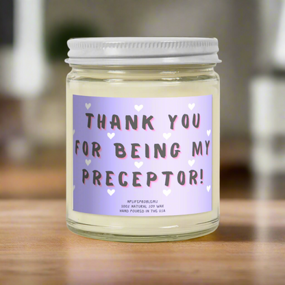 Nurse Preceptor Gift Candle, Thank You Gift for Nurse Practitioner Preceptor, Appreciation Candle for RN, FNP, New Grad NP, Teacher Gift, Nursing Mentor Candle