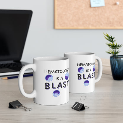 Hematology mug, blast cells, heme onc, doctor mug, blood study, lab tech, hematologist gift, medical humor