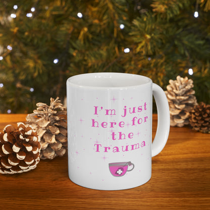 Pink Trauma nurse mug, ER nurse, Emergency room, EMT, Paramedic, Trauma surgeon, Nurse Practitioner, coworker gift, healthcare