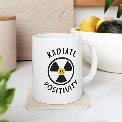 Radiate positivity, radiology tech, science mug, radiologist gift idea, graduation gift, radiation doctor mug, medical student