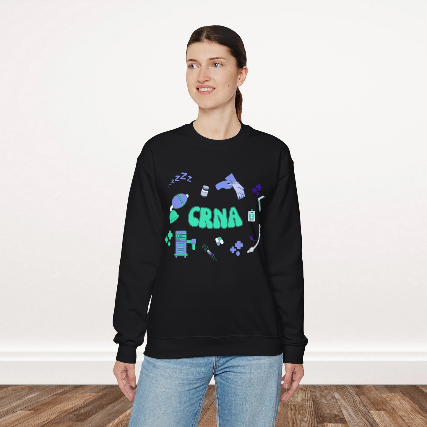 CRNA sweatshirt, cute nurse anesthesia gift idea, anesthesiology sweater, new grad nurse anesthetist student