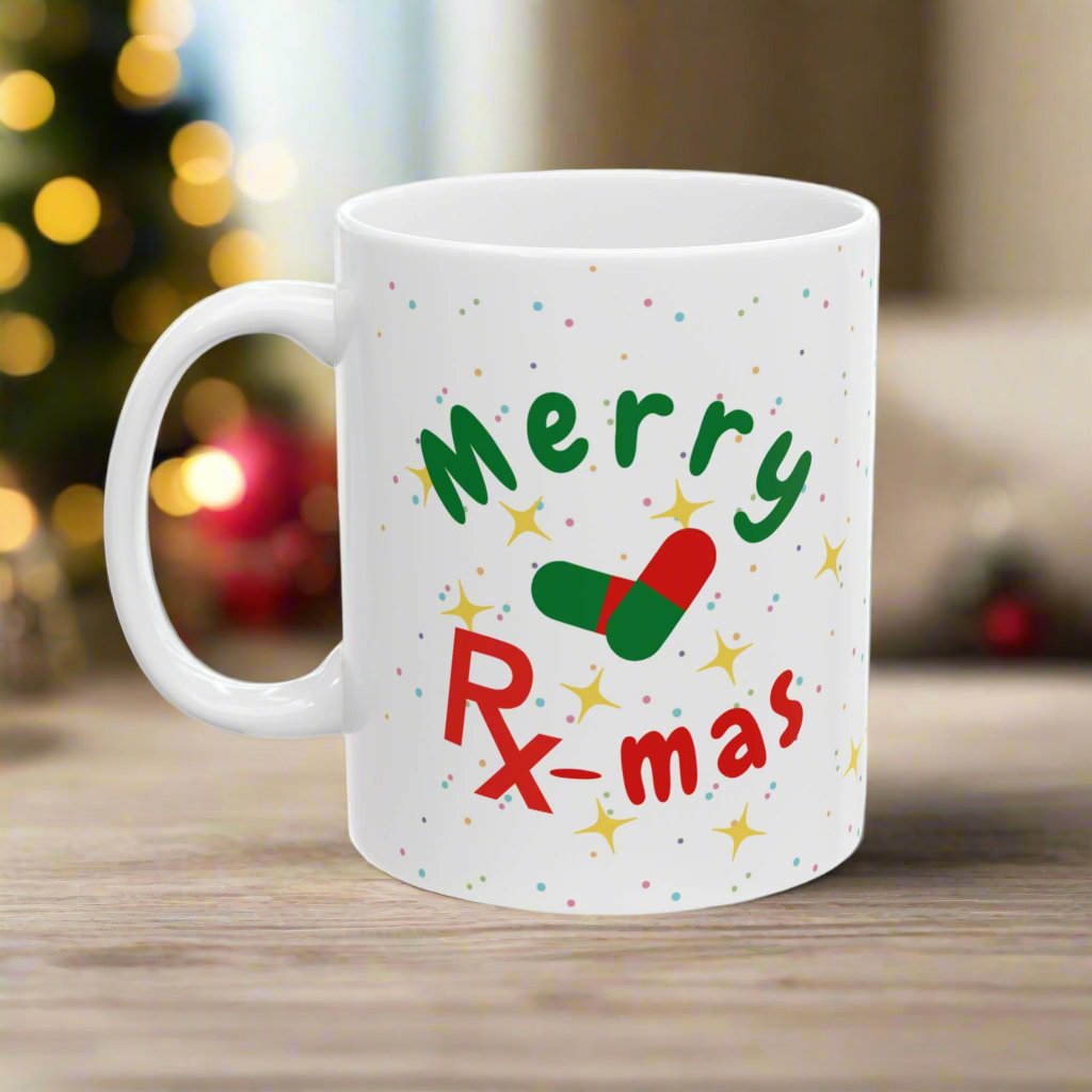 Pharmacy x mas mug, Merry Rx mas,  Colorectal holiday mug, Pharmacy student holiday mug, Pharm tech holiday mug, Christmas medical mug, holiday mug, Pharmacist, Nurse xmas mug, doctor mug, medical humor