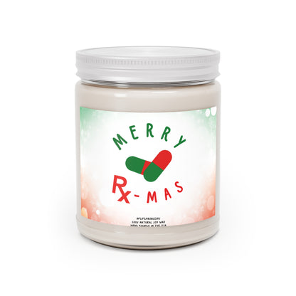 Merry Rx-mas candle, Pharmacy holiday gift, Pharmacology, Pharmacist, Pharmacy tech, medical holiday gift, Doctor Christmas gift, medical holiday puns