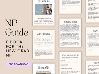 New NP Guide E-Book, Step by Step Guide for the Transition from RN to NP (FREE with any purchase)