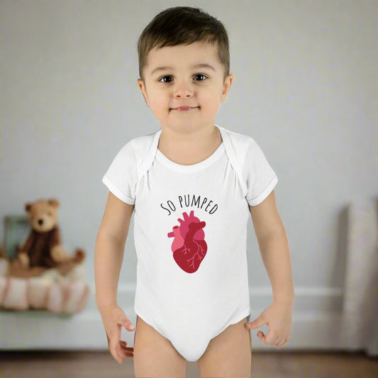 So pumped cardiology baby one piece, medical baby gift, heart doctor baby shower, healthcare baby shower, baby gift for cardiologist, cardiac nurse baby shower